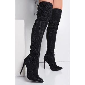 Sparkly Thigh High Boots